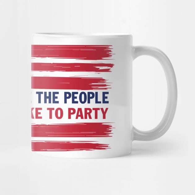 Mens We The People Like To Party American Flag Graphic by peskybeater